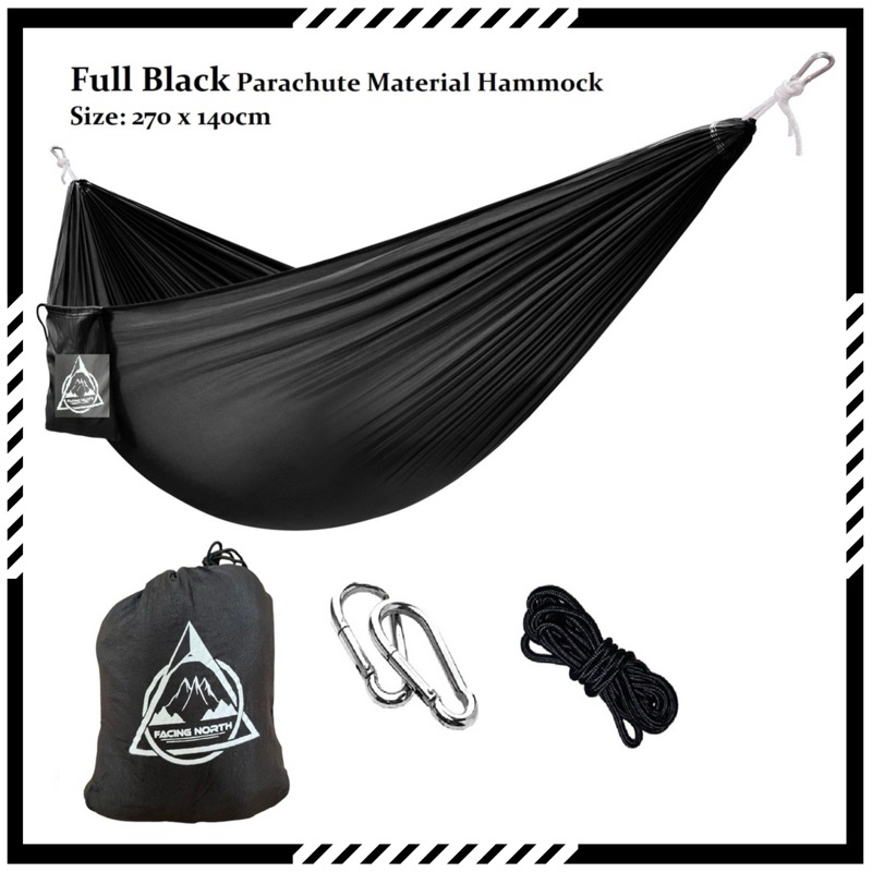 Buian Hammock Parachute cloth/ Nylon/ Ice Silk/ Hammock Buian Outdoor Large Wide Camping Garden Leisure Portable Travel