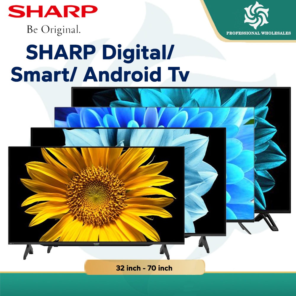 【FREE SHIPPING】Sharp AQUOS TV 32"/ 42"/ 50"/ 55"/ 60" /65" /75"Google Android  Digital TV 4K Ultra HD SMART TV