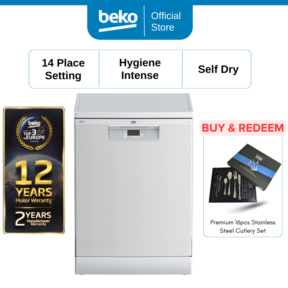 Beko 14 Place Setting Freestanding Dishwasher BDFN15430X