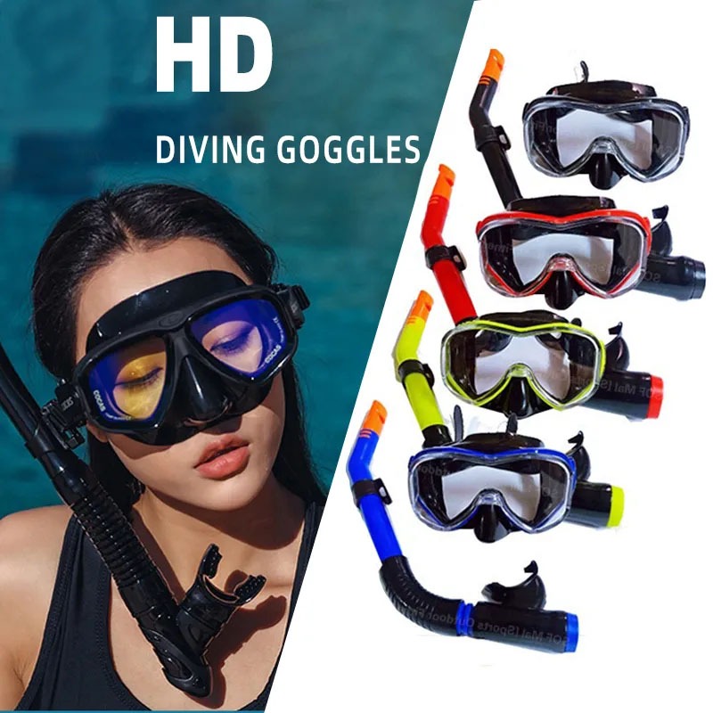 Professional Scuba Diving Masks Snorkeling Set Adult Silicone Skirt Anti-Fog Goggles Glasses Swimming Pool Equipment