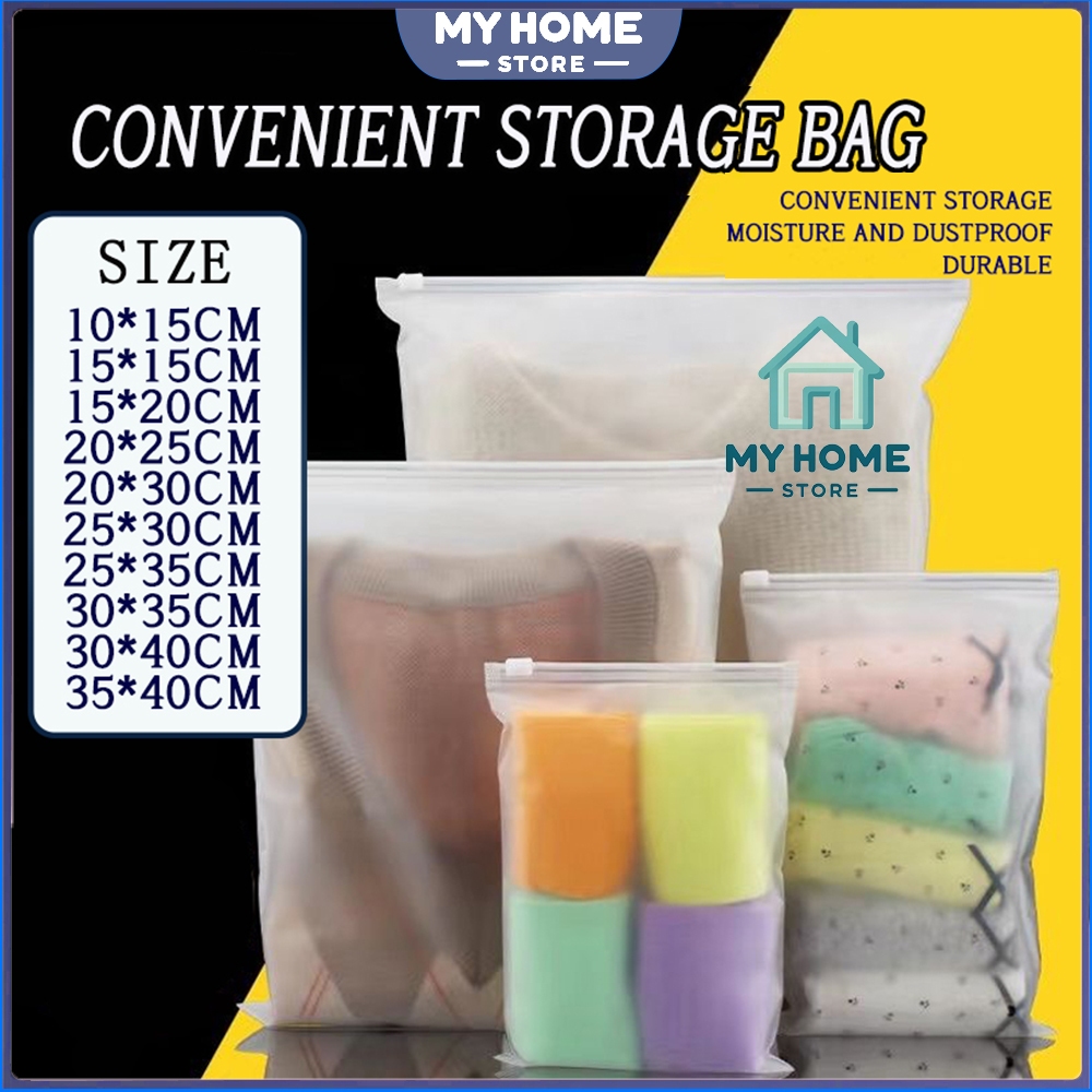 Double matte zip lock bag plastic zip bag zipper bag packaging bag travel clothes organizer storage