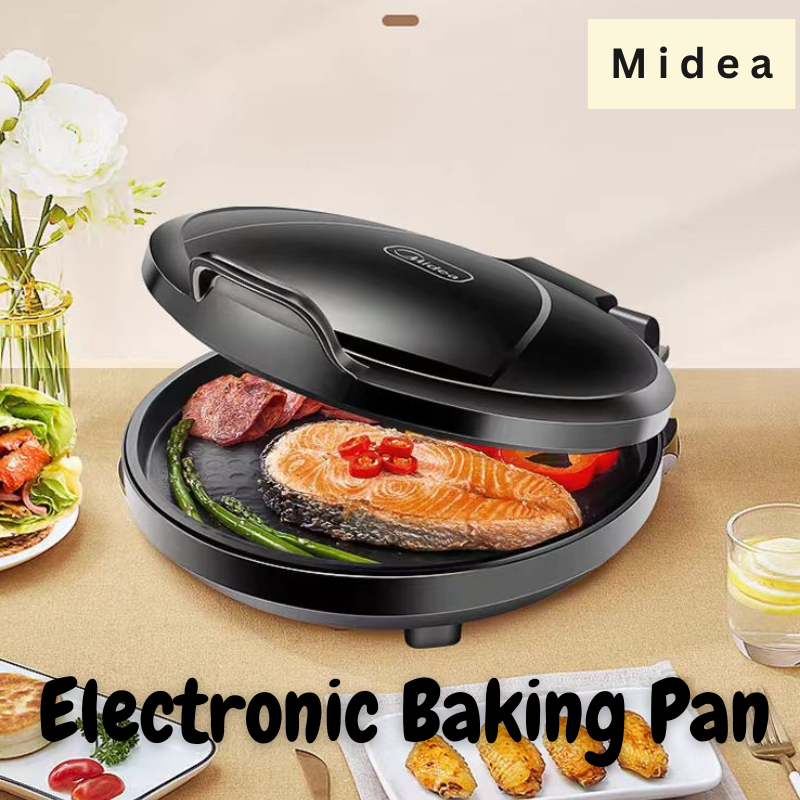 Midea Electric Grill Plate Non-Stick Griddle Plate Indoor BBQ 220V Household Nonstick Electric Grill