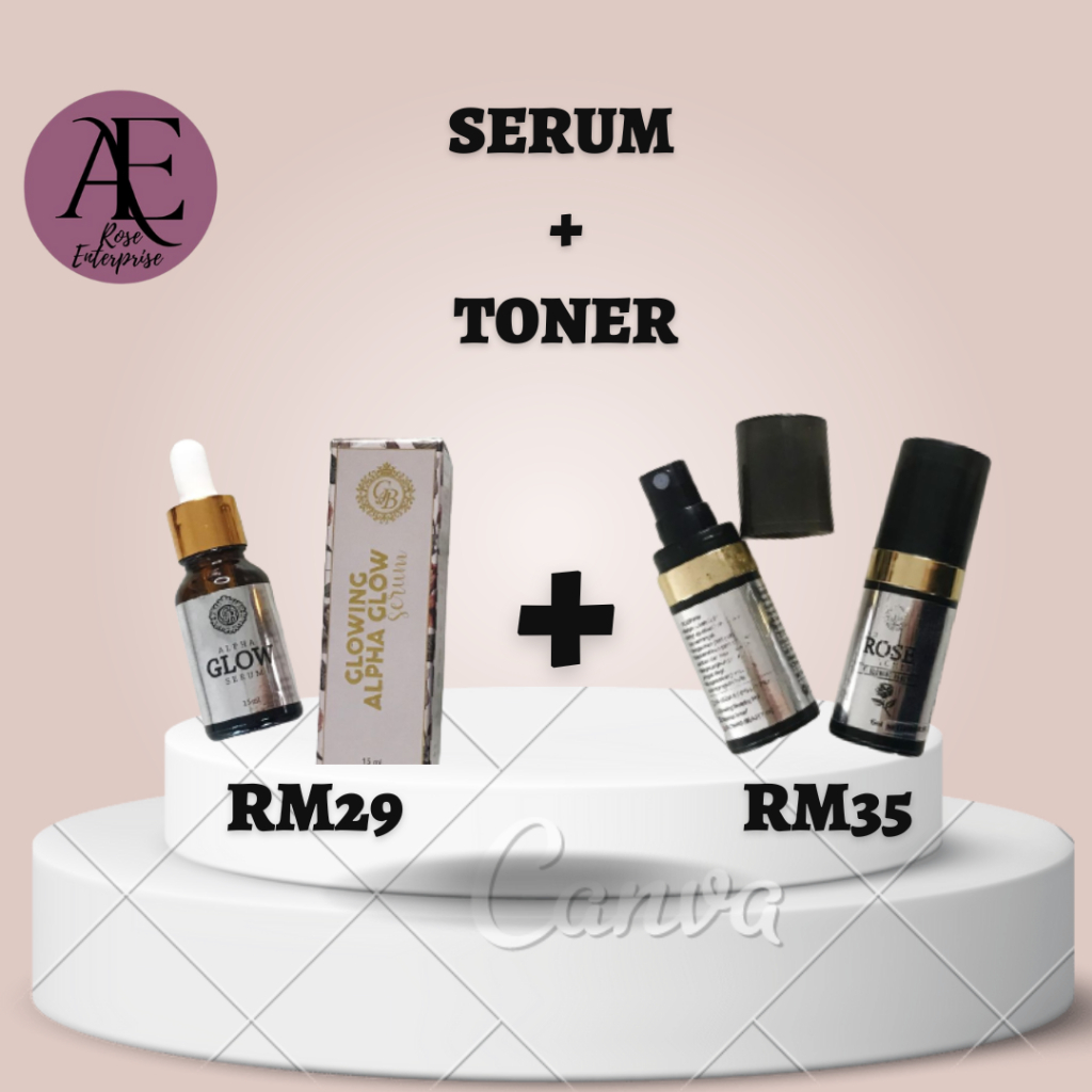 Alpha Serum + Rose Toner GB Skincare