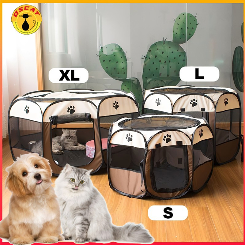 [Ready Stock] Cat Tent Rumah Kucing Cat House Portable Folding Outdoor Travel Pet Tent Dog Tent