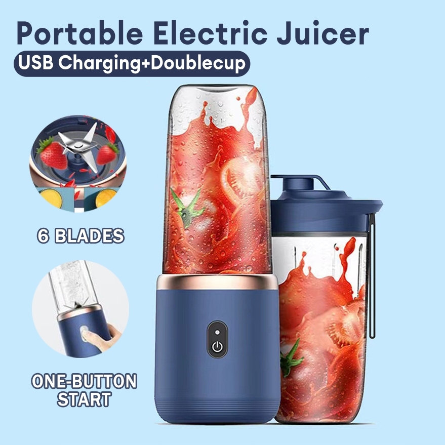 6 Blade Fruit Juicer Portable Wireless Juice Blender Juicer Pemerah Jus USB Rechargeable Soy Milk Maker