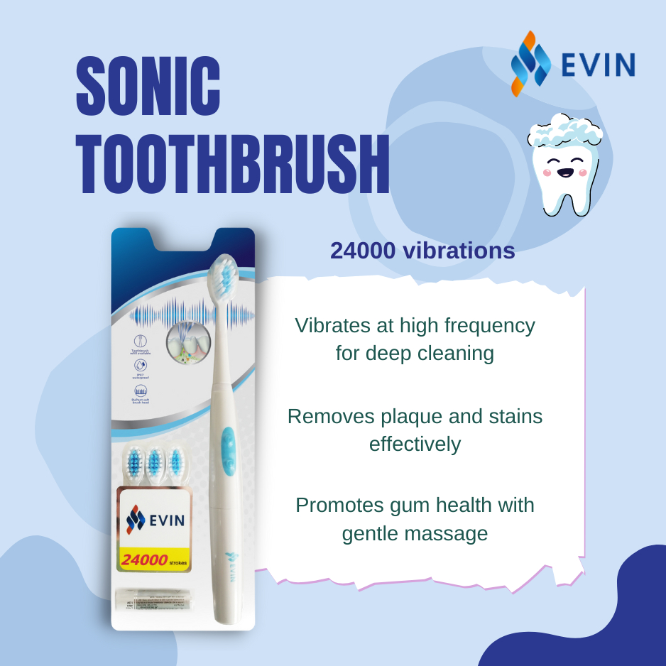 EVIN Electric Toothbrush Battery Operated