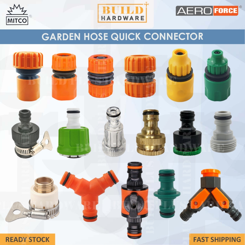 Garden Hose Quick Connector/ Faucet Adapter/ Tap Connector/ Pipe Fitting/ Quick Coupling/Irrigation Valve 1/2" 5/8" 3/4"