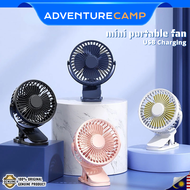2024 NEW🔥 Kipas Mini Clip Mini Fan Rotating Kipas Angin Meja Mini Jepit Portable USB kipas angin kecil kipas angin murah