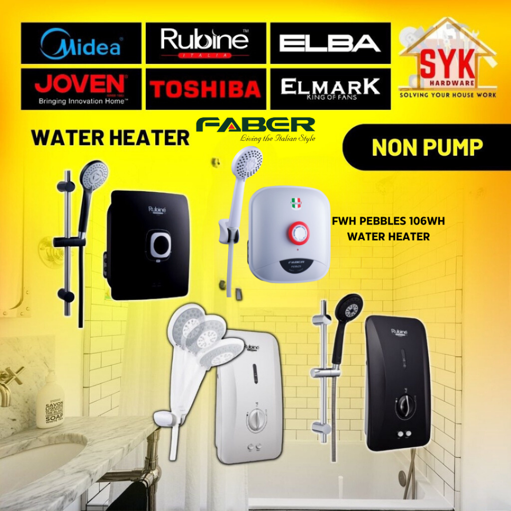 SYK Water Heater Non Pump Water Heater Shower Air Panas Shower Heater Shower Water Heater Pamanas Air Mandi Elektrik