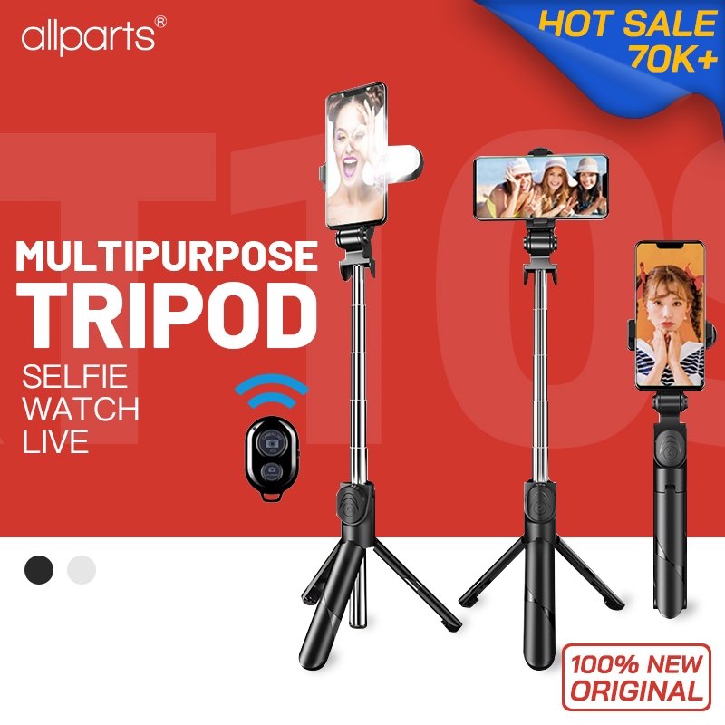 Multifunction Bluetooth Selfie Stick Tripod Monopod Phone Holder Stand Self Photography Wireless Control Extendable R1