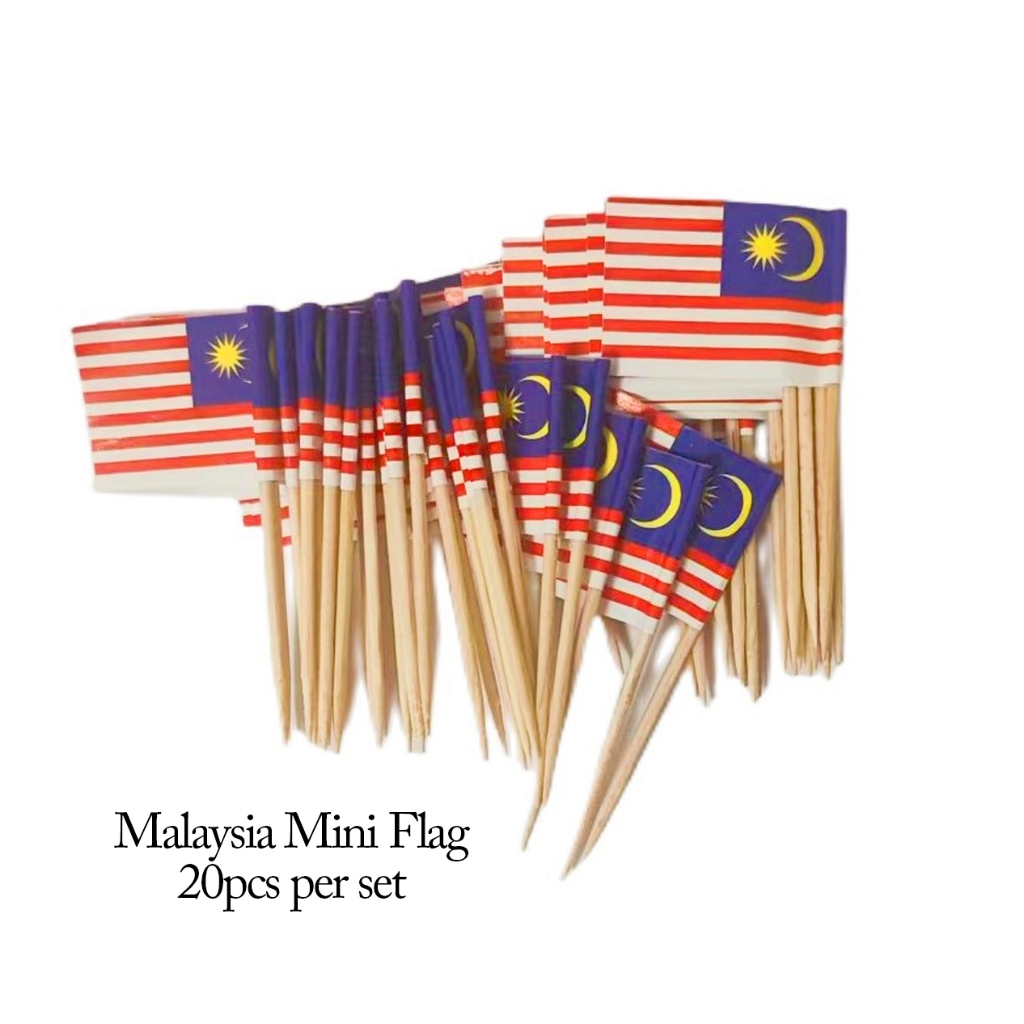 【READY STOCK】- Malaysia Mini Flag Decoration cake topper cupcake topper Merdeka Day National Day