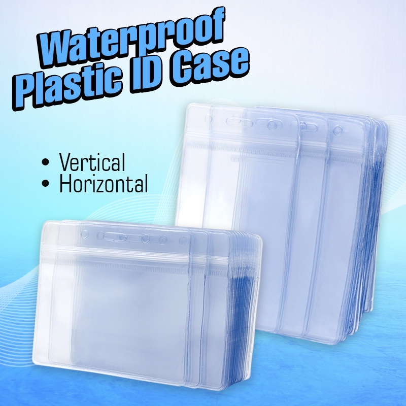 ID Card Holder Vertical / Horizontal Waterproof Transparent Double-Sided ID Case Protector PVC透明防水卡套