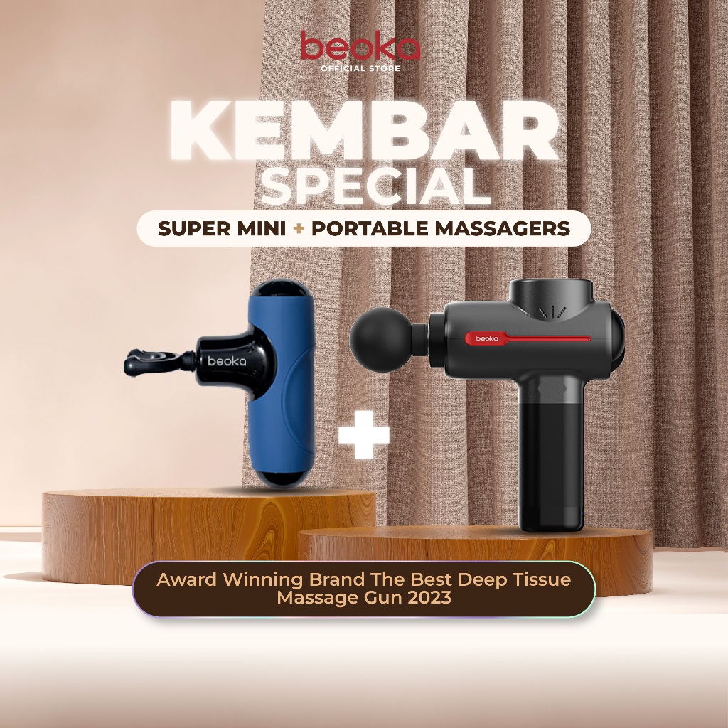 (Kembar Deal) Beoka Massage Gun Super Mini Q1/C1 / Mini L2 / M2 Pro Fascial Massager Mesin Urut 按摩枪