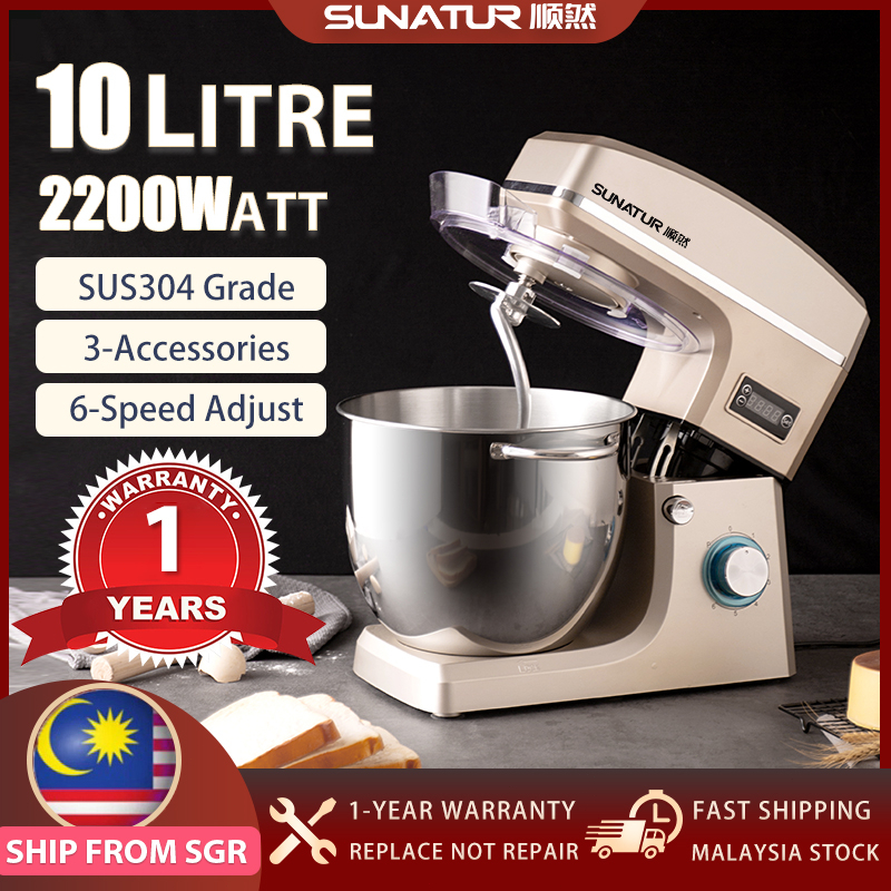 SUNATUR 顺然 Heavy Duty Stand Mixer High Power Kitchen Mixer 2200W/10L (SM-15110N/SM15110NL)