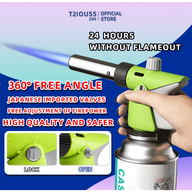 Multipurpose Gas Torch Gun Camping Butane Gas Burner Welding Flame Gun Baking Cooking Lighter