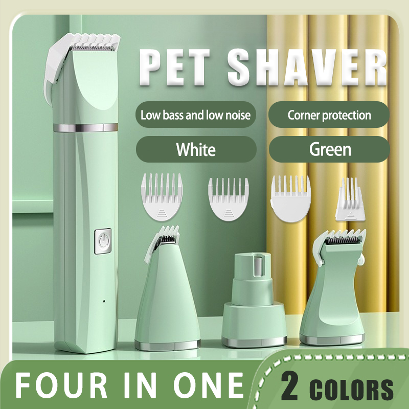 4 IN 1 Pet Hair Clipper Grooming Kit Nail Grinder Pet Shaver Rechargeable Cat Dog Hair Trimmer Clipper Shaver Set