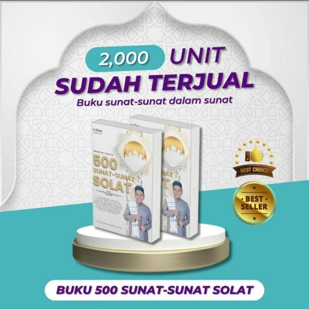 [BEDAIE OFFICIAL HQ] Buku 500 Sunat-Sunat Solat BeDaie - Sempurnakan Solat dengan Sunah yang Lengkap
