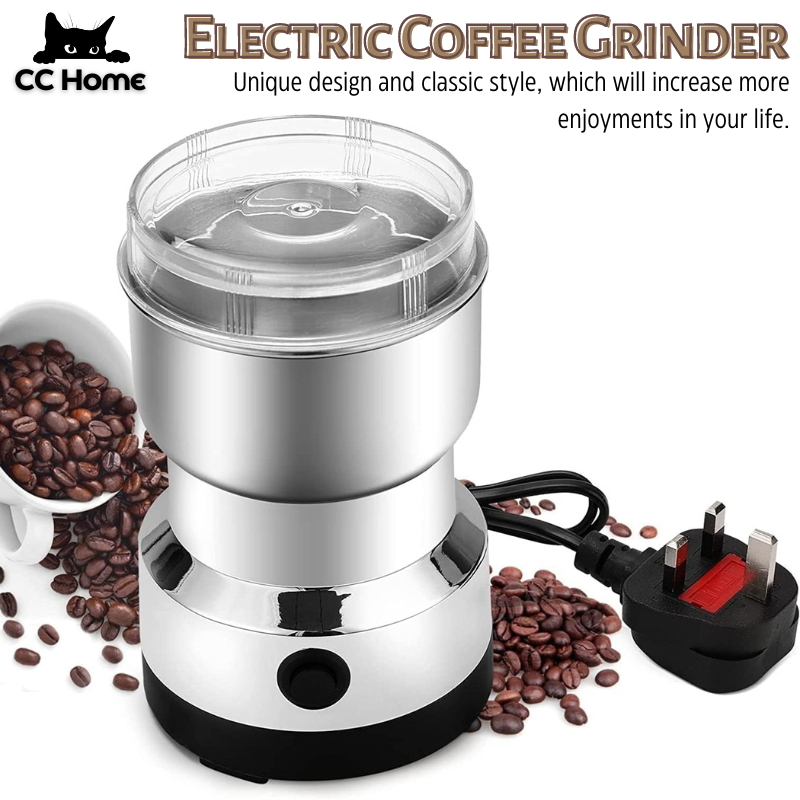 Electric Stainless Steel Coffee Bean Grinder Home Grinding Milling Spices Dry Mill Machine High Power