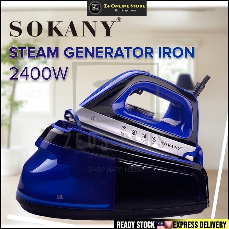 SOKANY 2400W Electric Steam Generator Iron 1.2L Water Tank Seterika Penjana Wap SK-188