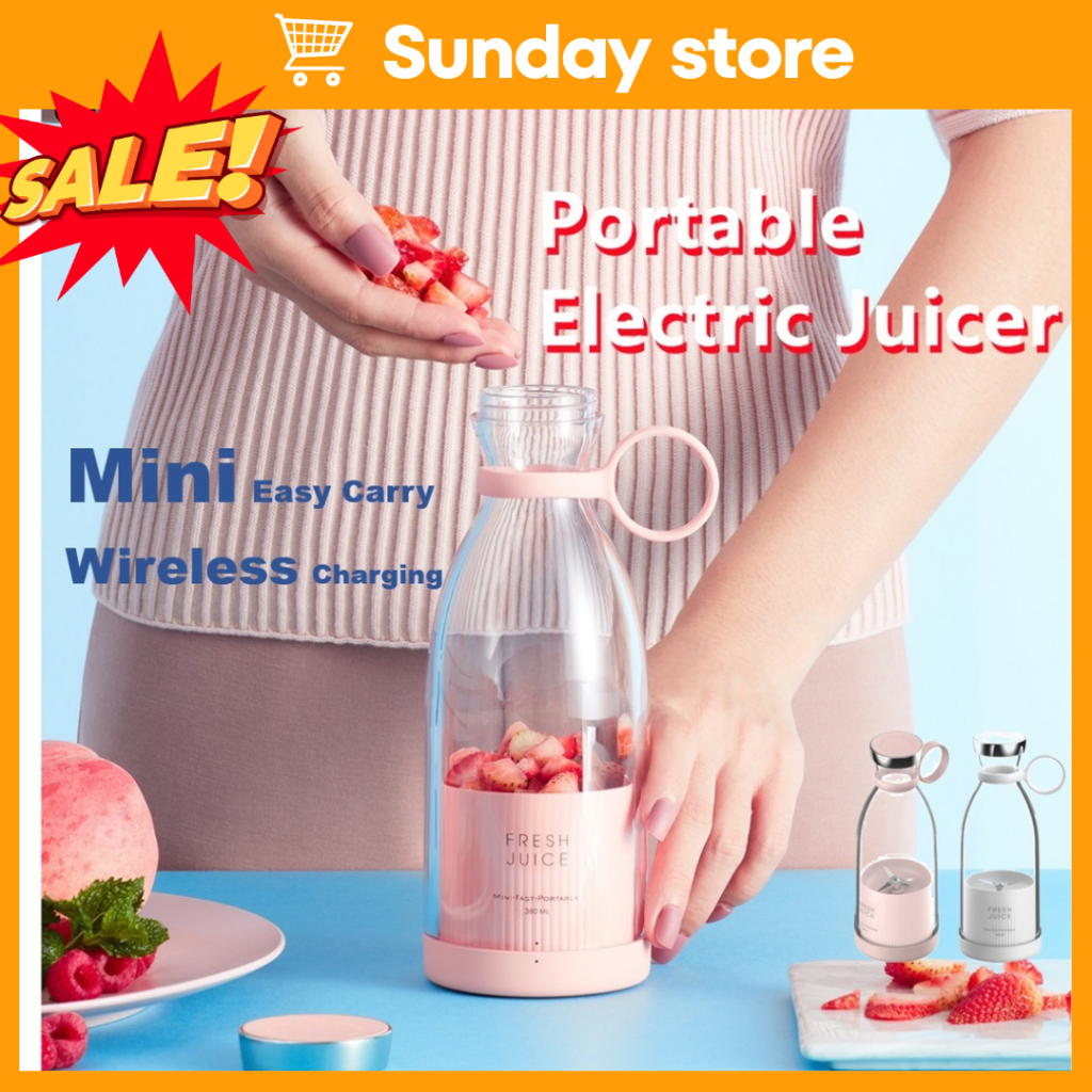 SUPER MULTI-FUNCTION BOTTLE BLENDER Wireless Charging Portable Electric Juicer Blender 4 Blades Juicer Cup Mini 420ml