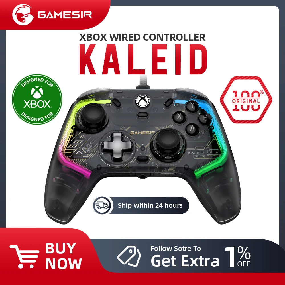 【In Selangor】GameSir K1 Kaleid Xbox Controller for Xbox Series X / S, Xbox One Euro 2024 football joystick caps thumb