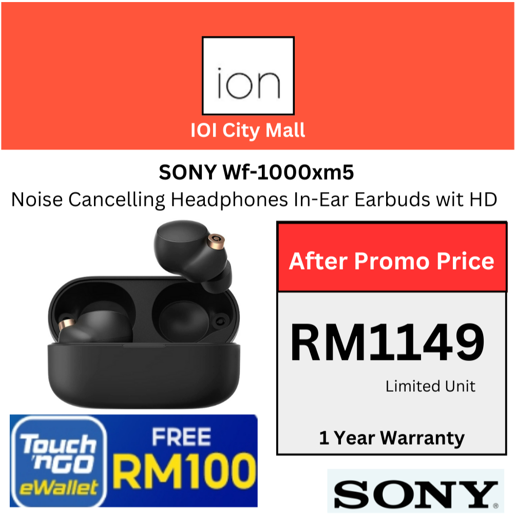 (PM TO GET VOUCHER) Sony WF-1000XM5 Premium Truly Wireless Digital Noise Cancelling Headphones