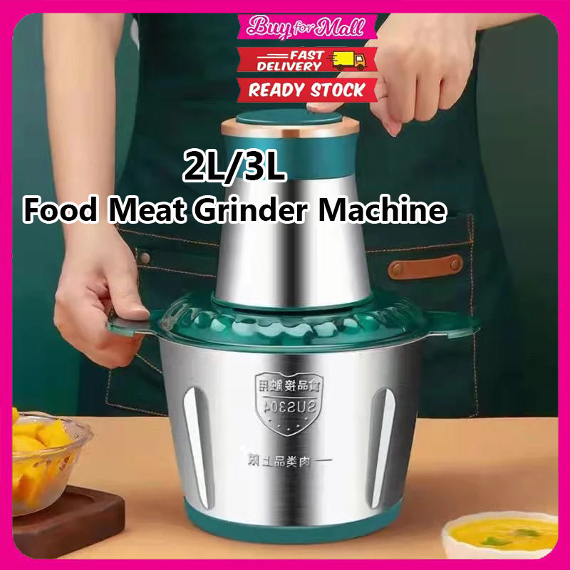 TankBors Stainless Steel Blender & Mixer Food Chopper Electric Meat Grinder Food Processor Pengisar Daging Sayur