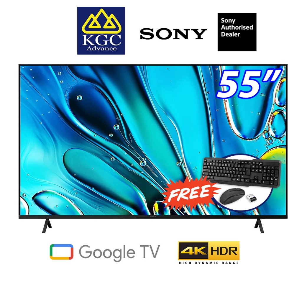 SONY 55" K-55S30 4K HDR Processor X1™ Smart TV (Google TV) [Free Wireless Keyboard & Mouse]