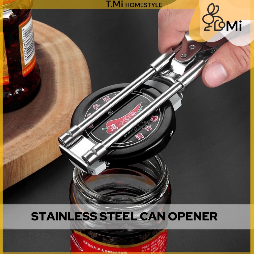 TMi Can Opener Stainless Steel Labor-Saving Capper Bottle Opener Glass Jar Opener Kitchen Jam Rotary Can Opener