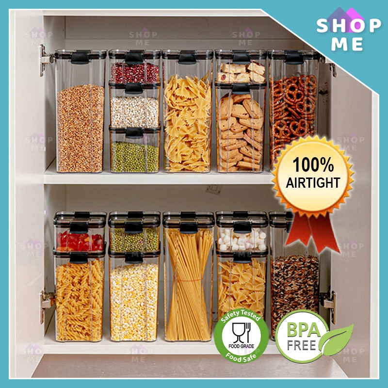 PREMIUM+ Airtight Food Storage Container Stackable Plastic Kitchen Bekas Makanan Kedap Udara 密封罐 Tupperware