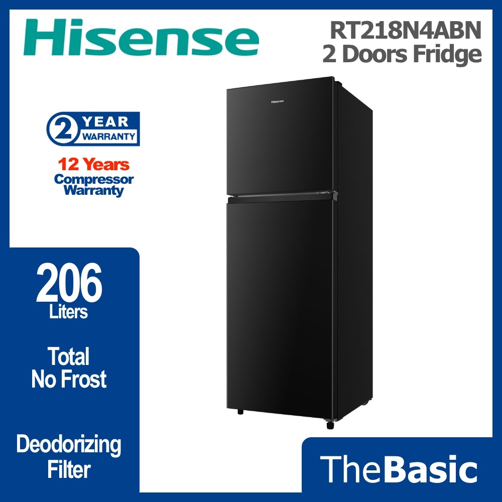 HISENSE 2 Door Fridge 200L Refrigerator (RT218N4ABN / RT208N4ASN / RT218)