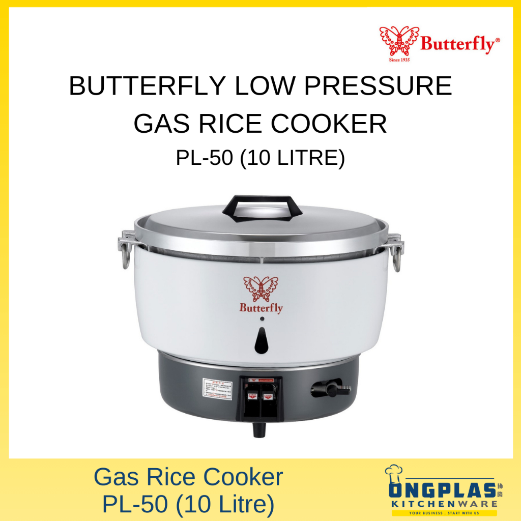 😎READY STOCK😎 BUTTERFLY PERIUK NASI GAS 10 LITER / LOW PRESSURE GAS RICE COOKER 10 LITRE / 50 ORANG PUNYA MAKAN  / PL-50