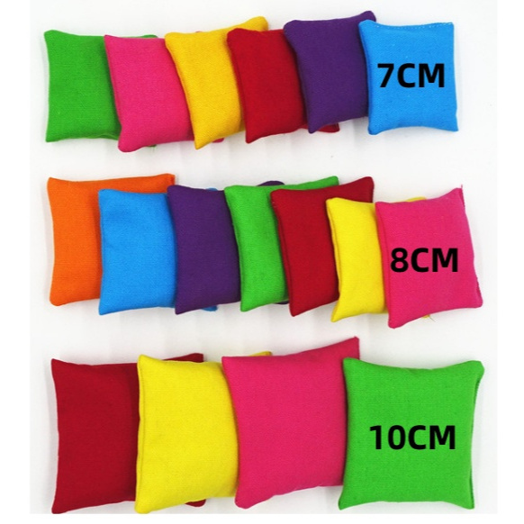 Eco-Friendly Sandbags Square Bean Bag Kids Fun Activities Weather Resistant Toss Game Playing Toys Sukan Pundi Kacang
