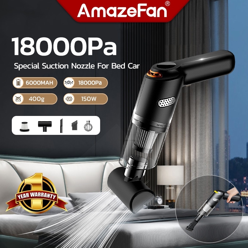 AmazeFan 18000PA Cordless Vacuum Cleaner 7.4V Blower Wireless Vacuum Cleaner Portable Handheld Car Vacuum Kereta 吸塵機無線