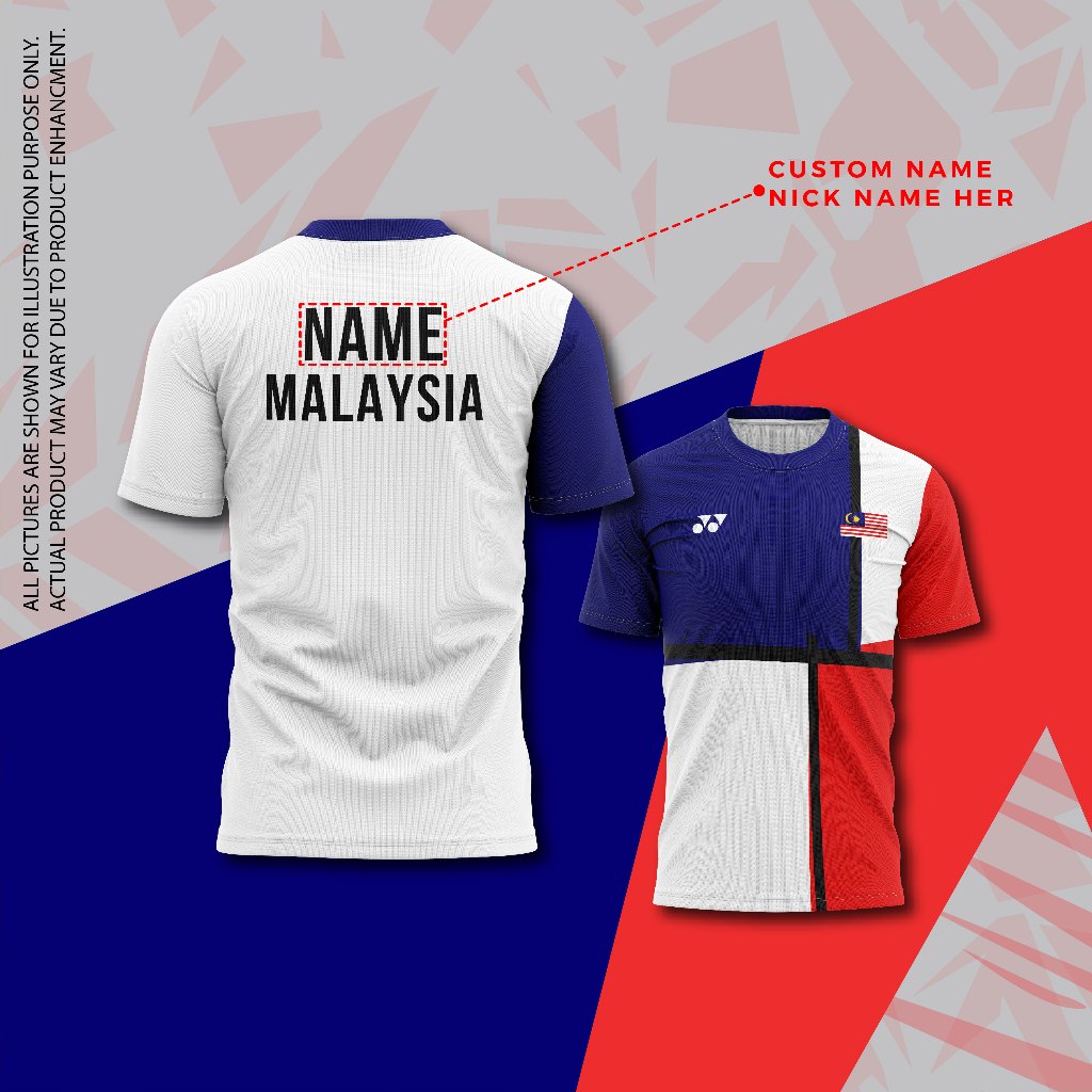 MALAYSIA OLYMPIC BADMINTON JERSEY, JERSI BADMINTON OLIMPIK MALAYSIA (P 2024)