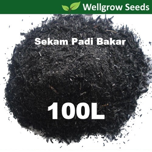 100L Rice Husk Ash / Sekam Padi Bakar (Approx 8 -10kg) 稻壳灰 Paddy Husk Ash