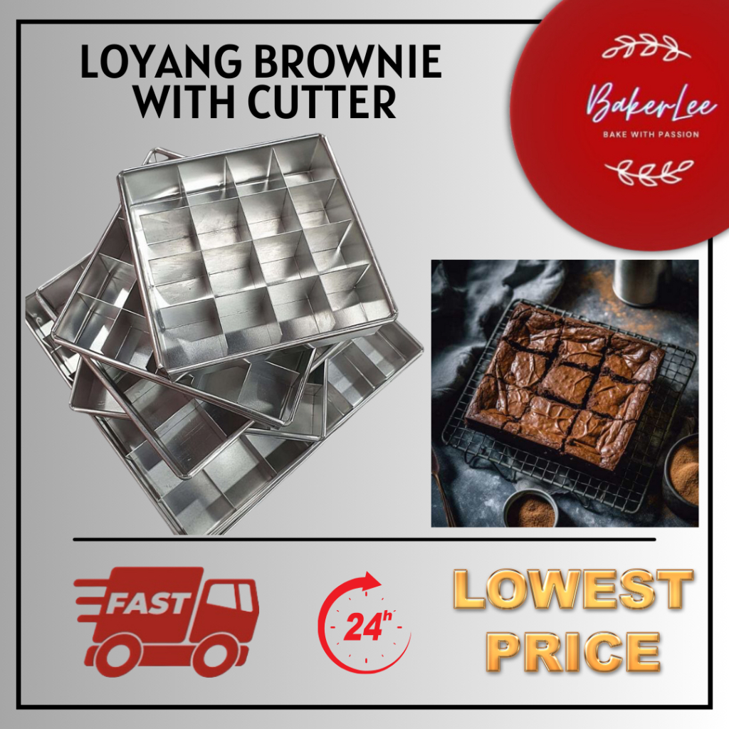 SQUARE CUTTER PAN | BROWNIE CUTTER SET | SQUARE ACUAN TALAM LOYANG BROWNIE SHORTBREAD BREAD