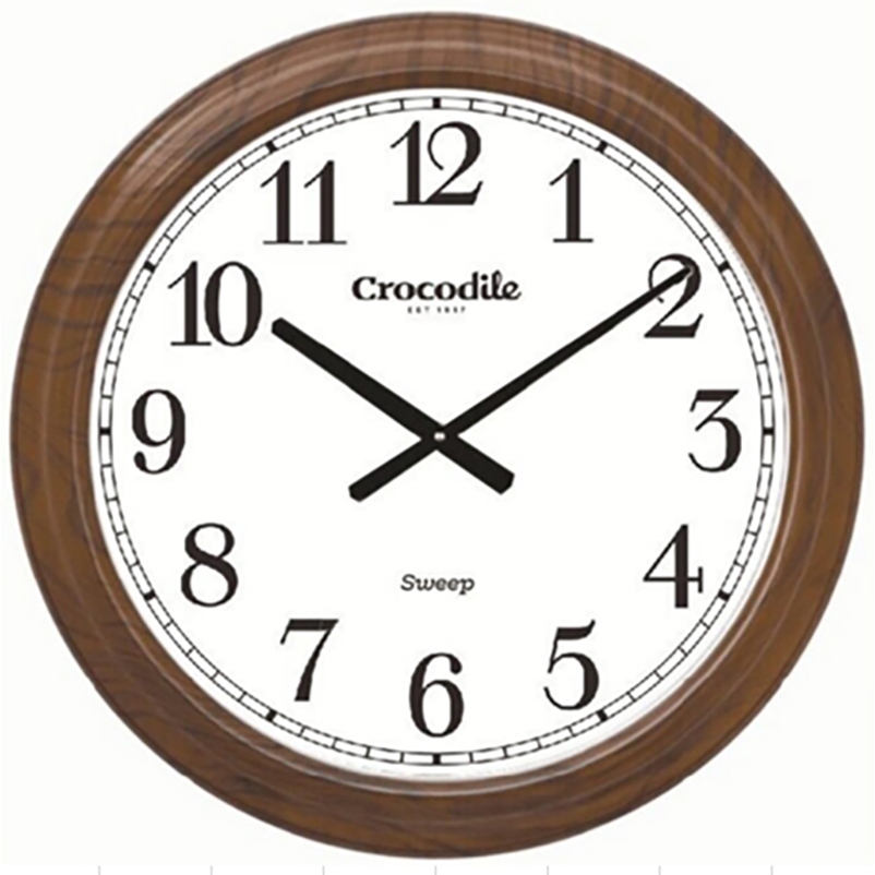 Crocodile Retro Classical Sweep Movement ABS Frame Hours Minutes Round Shape Wall Clock model (60 x 5.5cm) CW8168