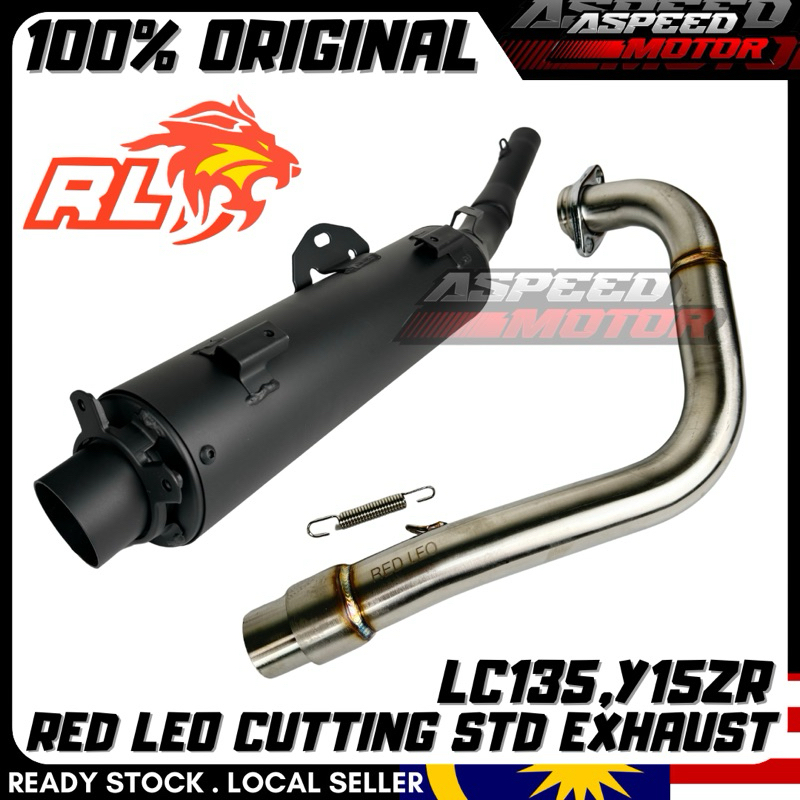 100% ORI RED LEO Cutting Standard Exhaust Pipe 32mm 35mm Y15ZR Y15 LC135 REDLEO Ekzos Cutting STD TYPE 1 2 3 4 OPEN ESR