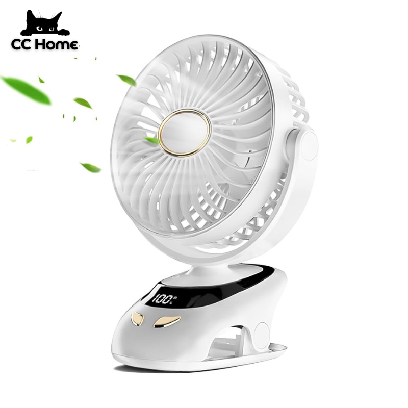 6" Mini Portable Fan for Camping USB Desk Electric Fan Clip Personal USB Fan Table Standing Fan Indoor Outdoor Use