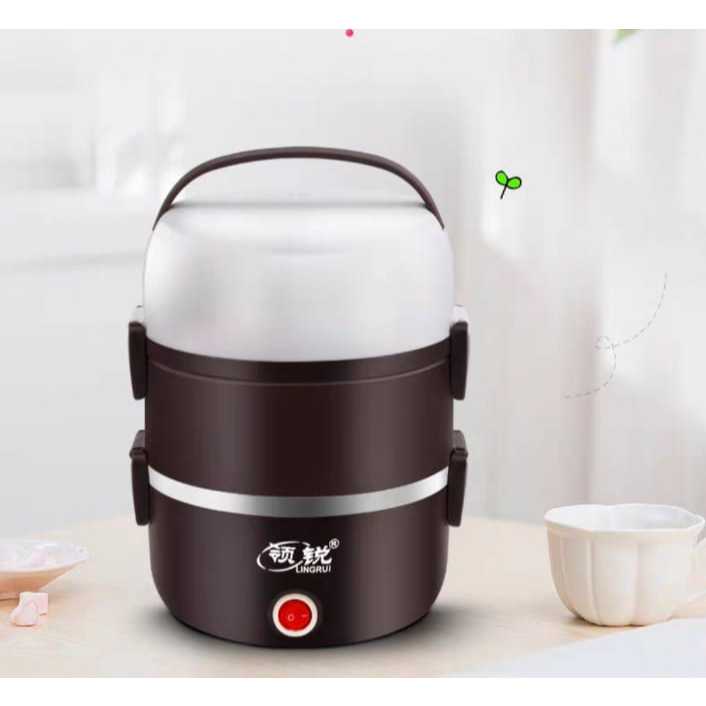 2.0L Rice Cooker - 2/3/4 Layers Electric Lunch Box Mini Steamer Multi Cooker Mini Rice Cooker - Random Color