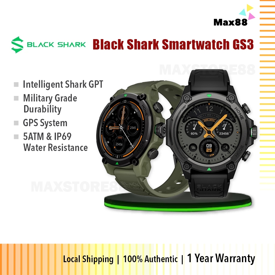 [NEW] Black Shark Smartwatch GS3 | 1.43’’ AMOLED Display | 21 Days Battery Life | 5ATM & IP69K Water Resistance