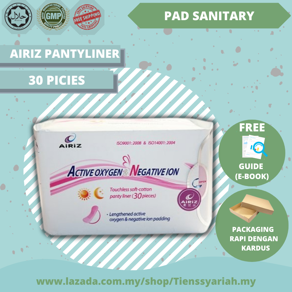 Sanitary Pad Comfortable Airiz Panty Liner 衛生棉 30pcs Tuala Wanita Menstrual Cegah Kanser Serviks