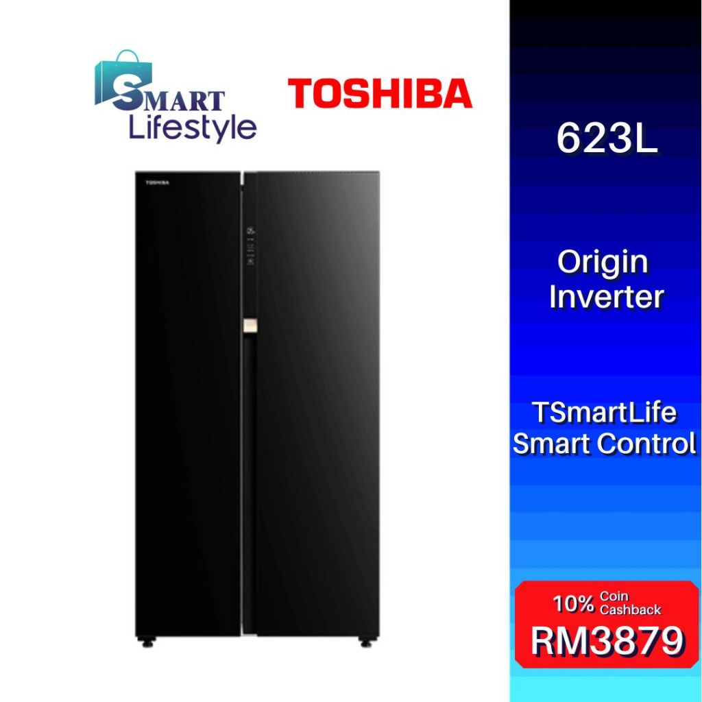 Toshiba 623L Side by Side Inverter Refrigerator with TSmartLife Smart Control GR-RS780WE-PGY / GR-RS780WI-PMY