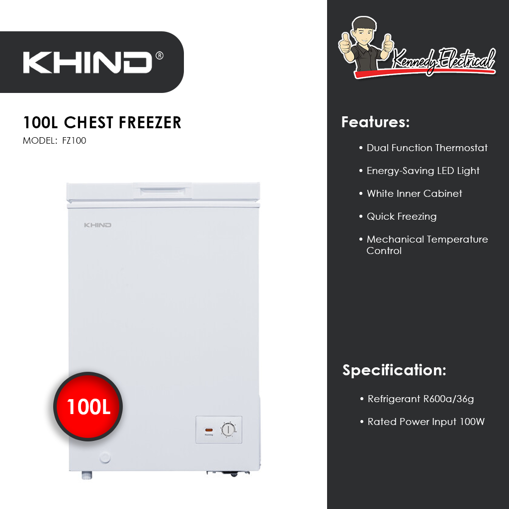 Khind 100L Chest Freezer FZ100