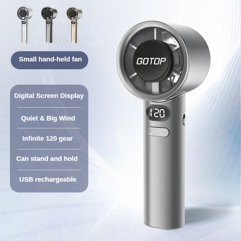 GOTOP Portable Turbine Hurricane Fan Powerful Wind Speed 0.35 Seconds Instant Cooling, 120 Speed of Wind Speed Adjust