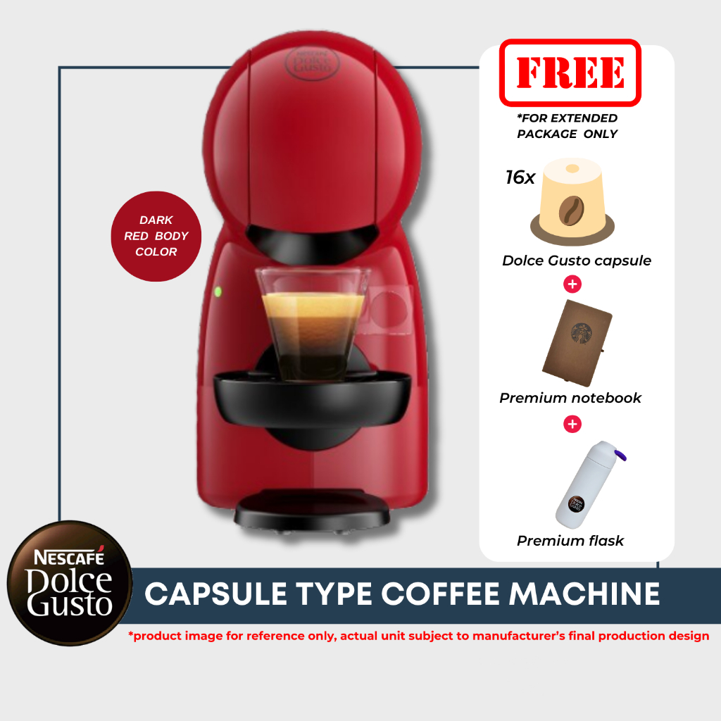 [RED color] Nescafe Dolce Gusto Piccolo XS coffee capsule machine