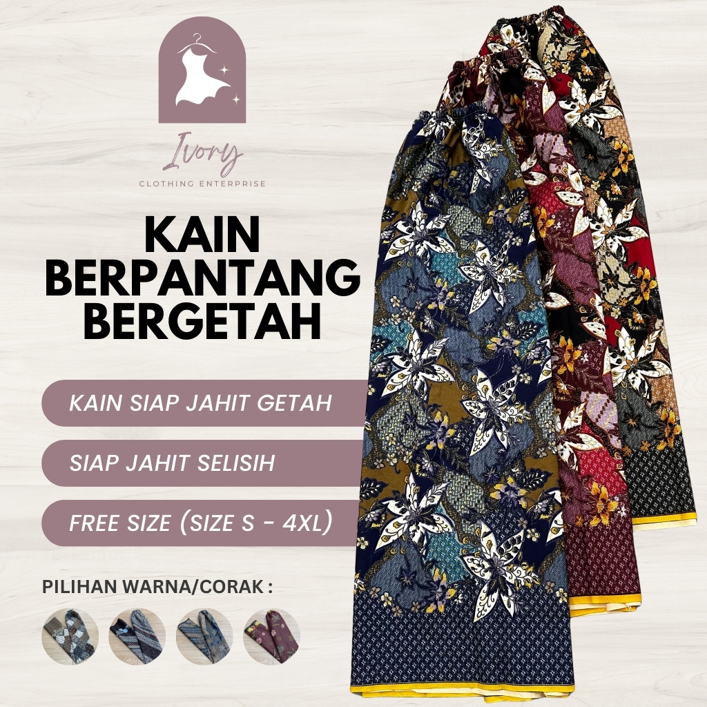 Kain Berpantang Bergetah / Confinement Sarong / Kain Batik Instant / Basahan / Maternity Skirt [1047 - 1049]