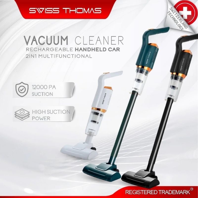 Swiss Thomas Cordless Vacuum Cleaner with Mop Pad Rechargeable Handheld Car Household Vacuum Cleaner Vakum Rumah