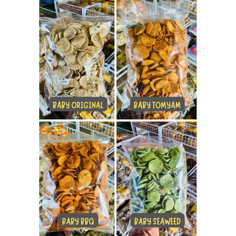 [300GRAM] [500GRAM] KEROPOK BABY SEGERA ORI KUALA BESUT ORIGINAL TOMYAM SIRA MADU CHEESE BBQ SALTED EGG SEAWEED REJA